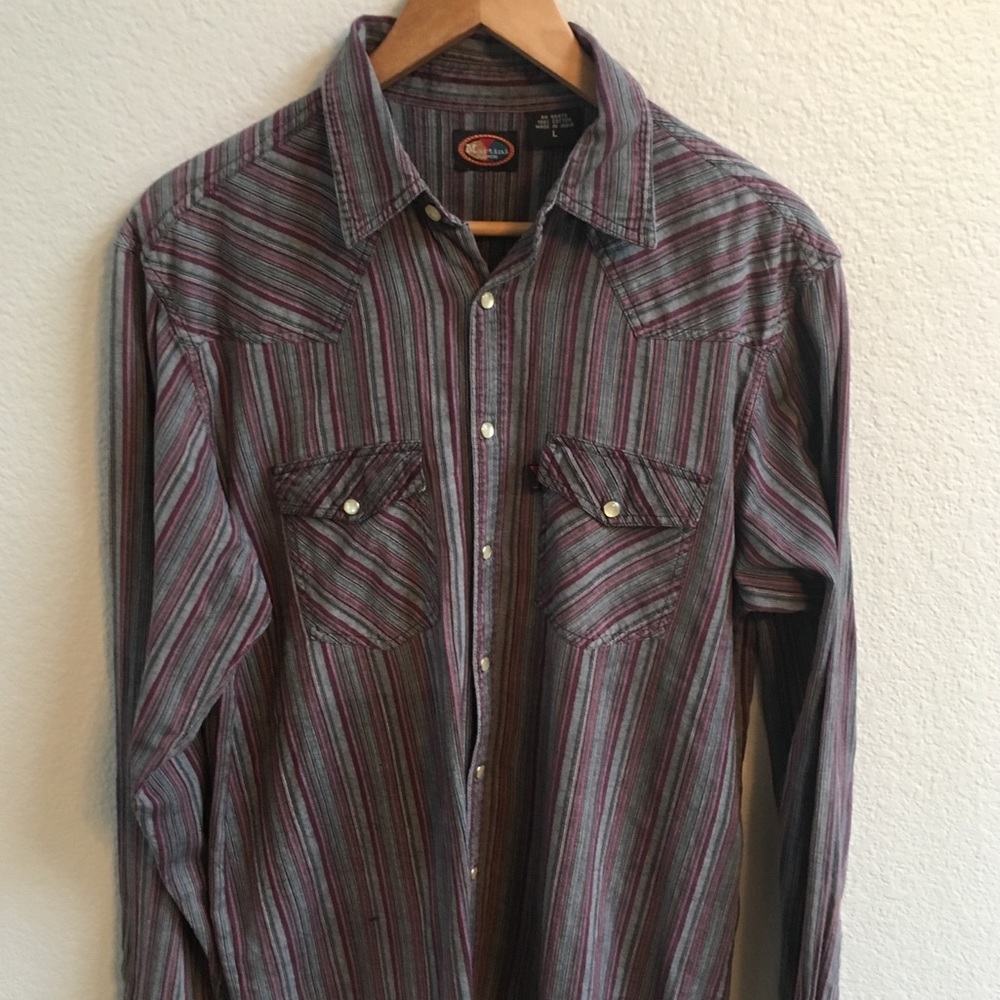 Martini Ranch Shirt Long Sleeve Size Large